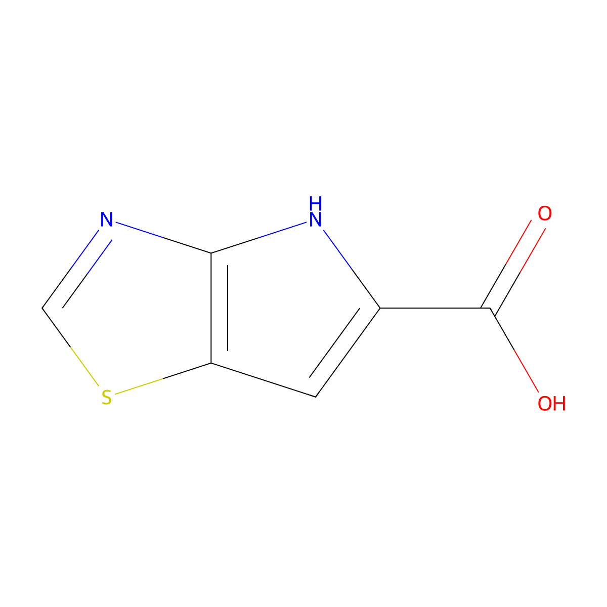 4H-Pyrrolo[2,3-d][1,3]thiazole-5-carboxylic acid molecular structure, CAS 1007386-72-2