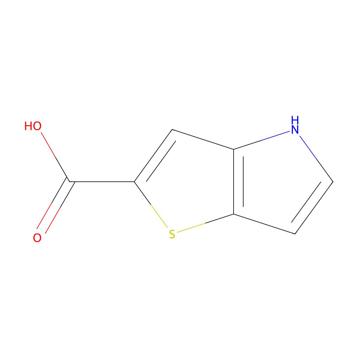 4H-thieno(3,2-b)pyrrole-2-carboxylic acid molecular structure, CAS 1007386-84-6