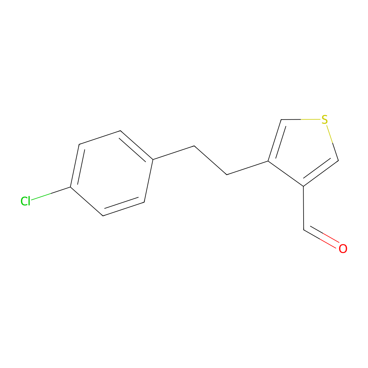 4-(4-Chlorophenethyl)thiophene-3-carbaldehyde molecular structure, CAS 1007387-40-7