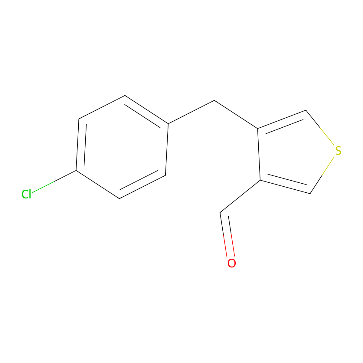 4-(4-Chlorobenzyl)thiophene-3-carbaldehyde molecular structure, CAS 1007387-46-3
