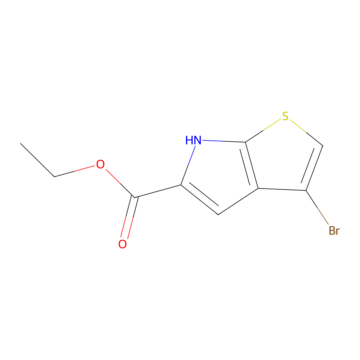ethyl 3-bromo-6H-thieno[2,3-b]pyrrole-5-carboxylate molecular structure, CAS 1007387-66-7