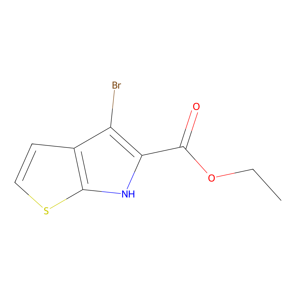 ethyl 4-bromo-6H-thieno[2,3-b]pyrrole-5-carboxylate molecular structure, CAS 1007387-93-0