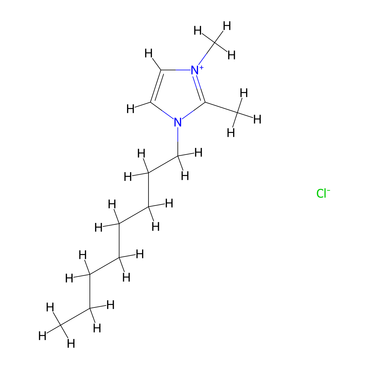 2,3-Dimethyl-1-octyl-1H-imidazol-3-ium chloride molecular structure, CAS 1007398-58-4
