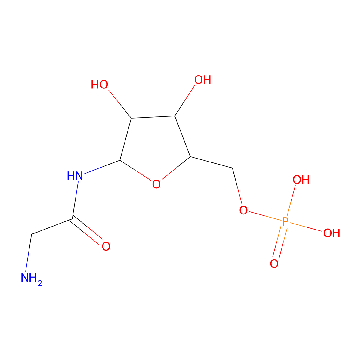 Glycinamide Ribonucleotide molecular structure, CAS 10074-18-7