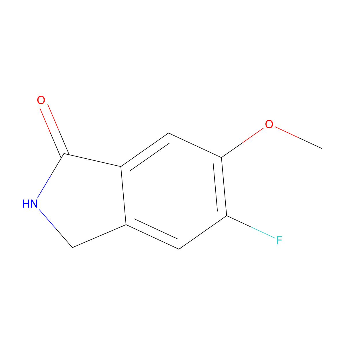5-Fluoro-6-methoxyisoindolin-1-one molecular structure, CAS 1007455-24-4