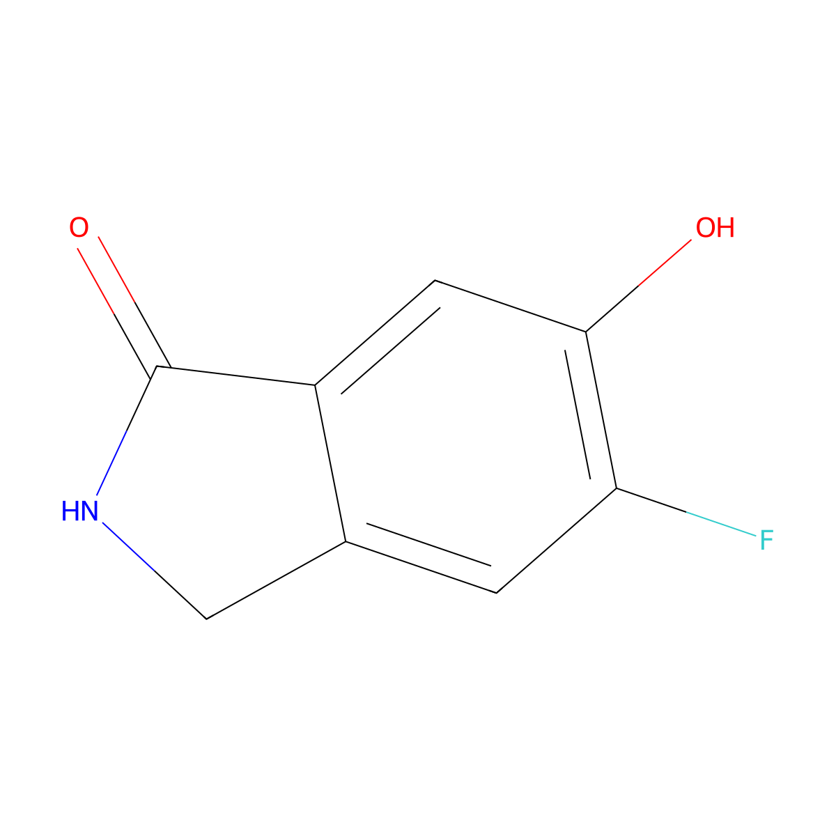 5-Fluoro-6-hydroxyisoindolin-1-one molecular structure, CAS 1007455-25-5