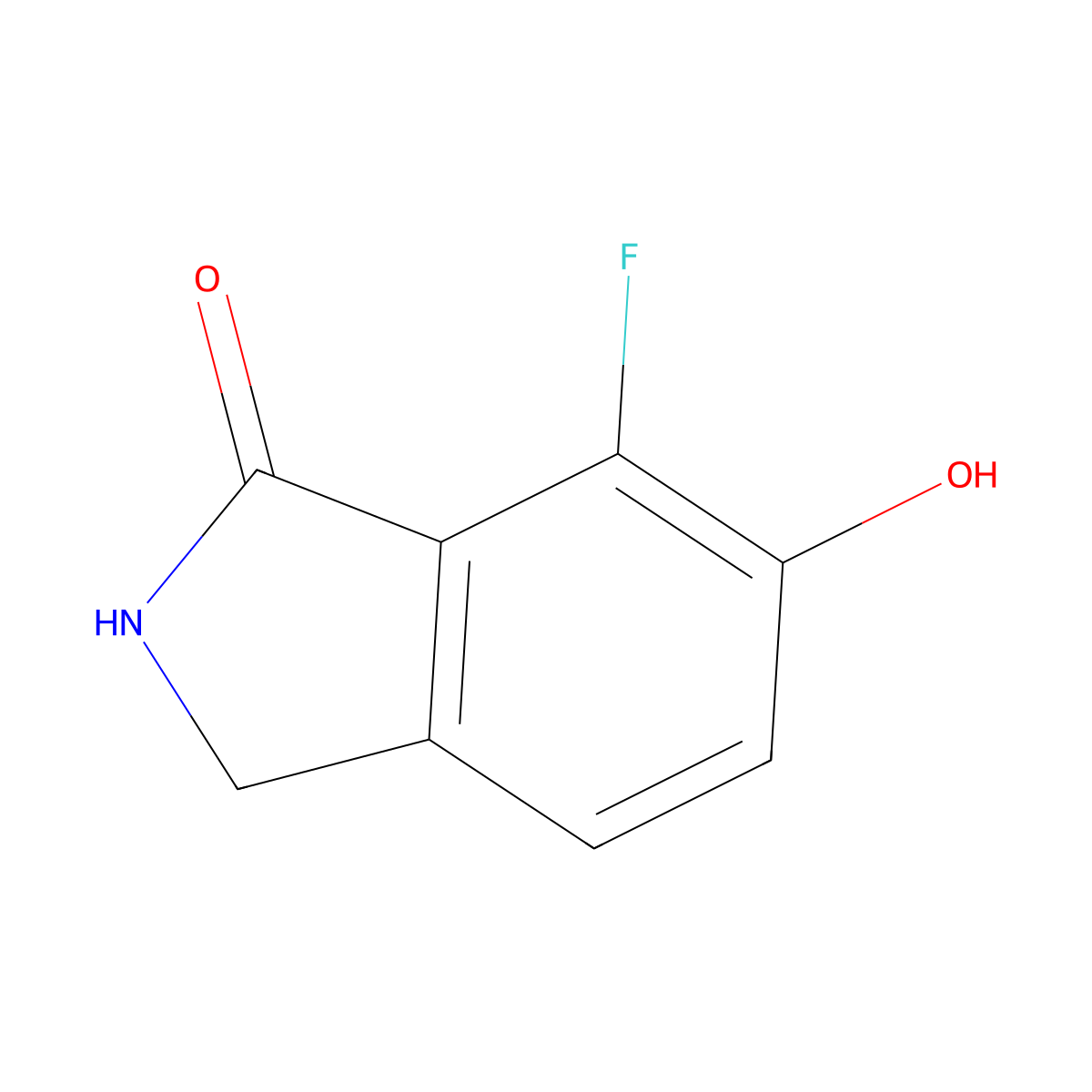 7-Fluoro-6-hydroxyisoindolin-1-one molecular structure, CAS 1007455-32-4