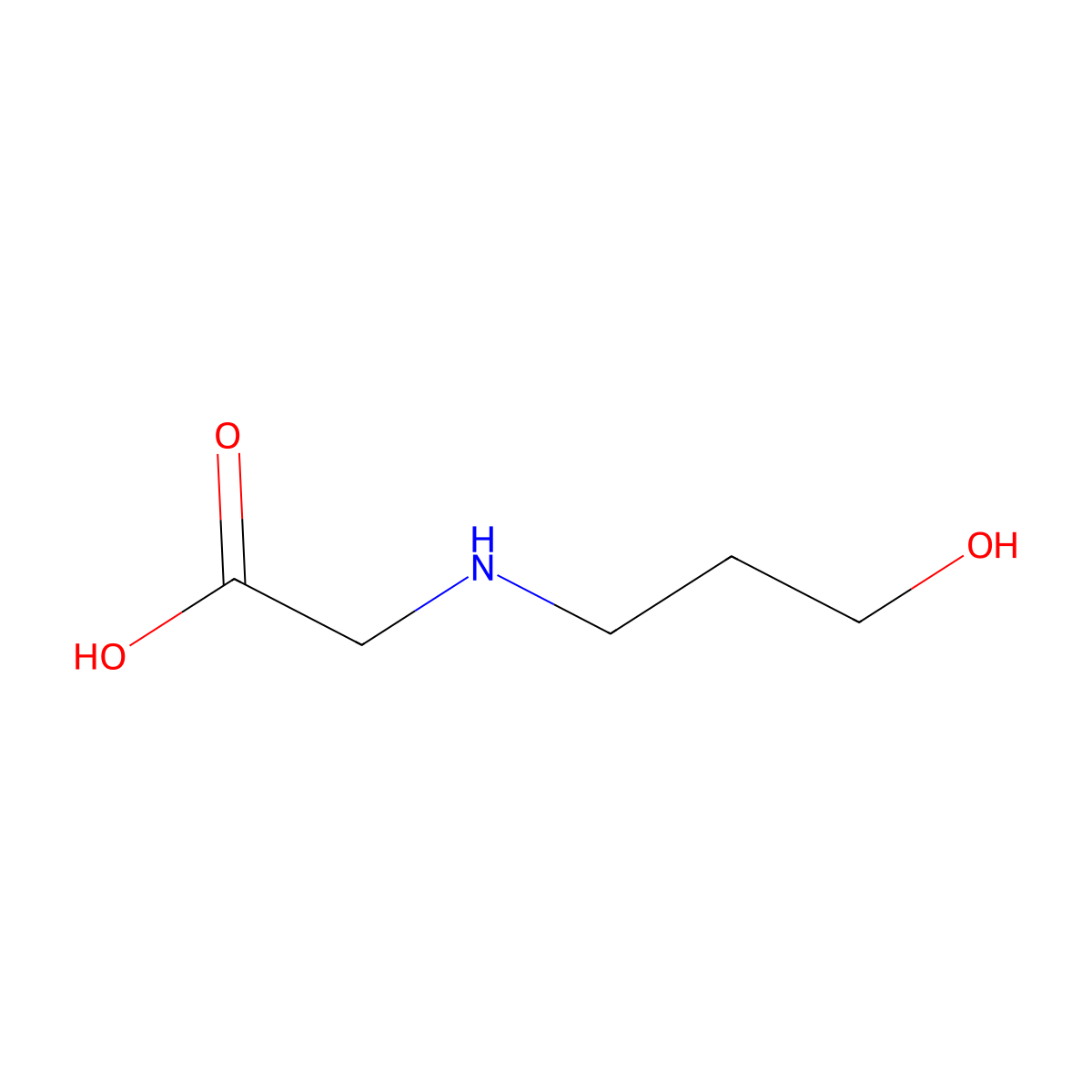 Glycine, N-(3-hydroxypropyl)- molecular structure, CAS 100747-20-4