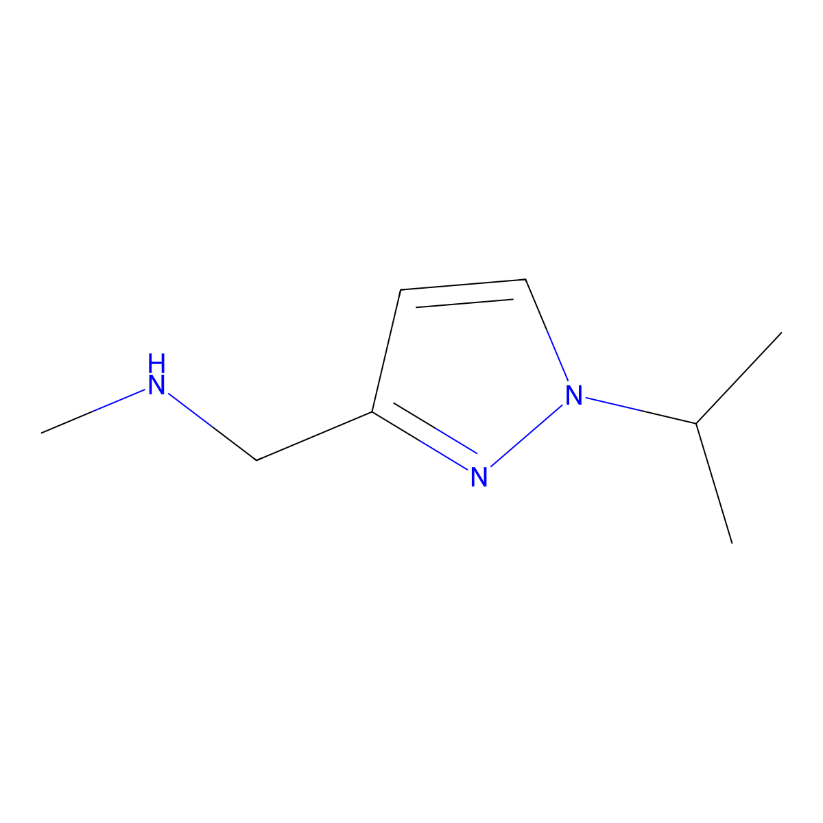 1-(1-isopropyl-1H-pyrazol-3-yl)-N-methylmethanamine molecular structure, CAS 1007485-91-7