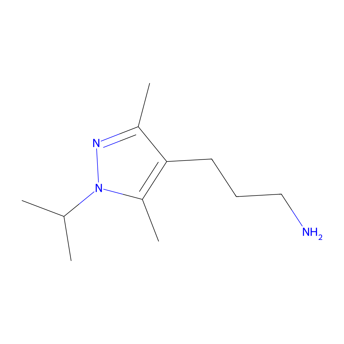 3-(1-Isopropyl-3,5-dimethyl-1h-pyrazol-4-yl)propan-1-amine molecular structure, CAS 1007487-12-8