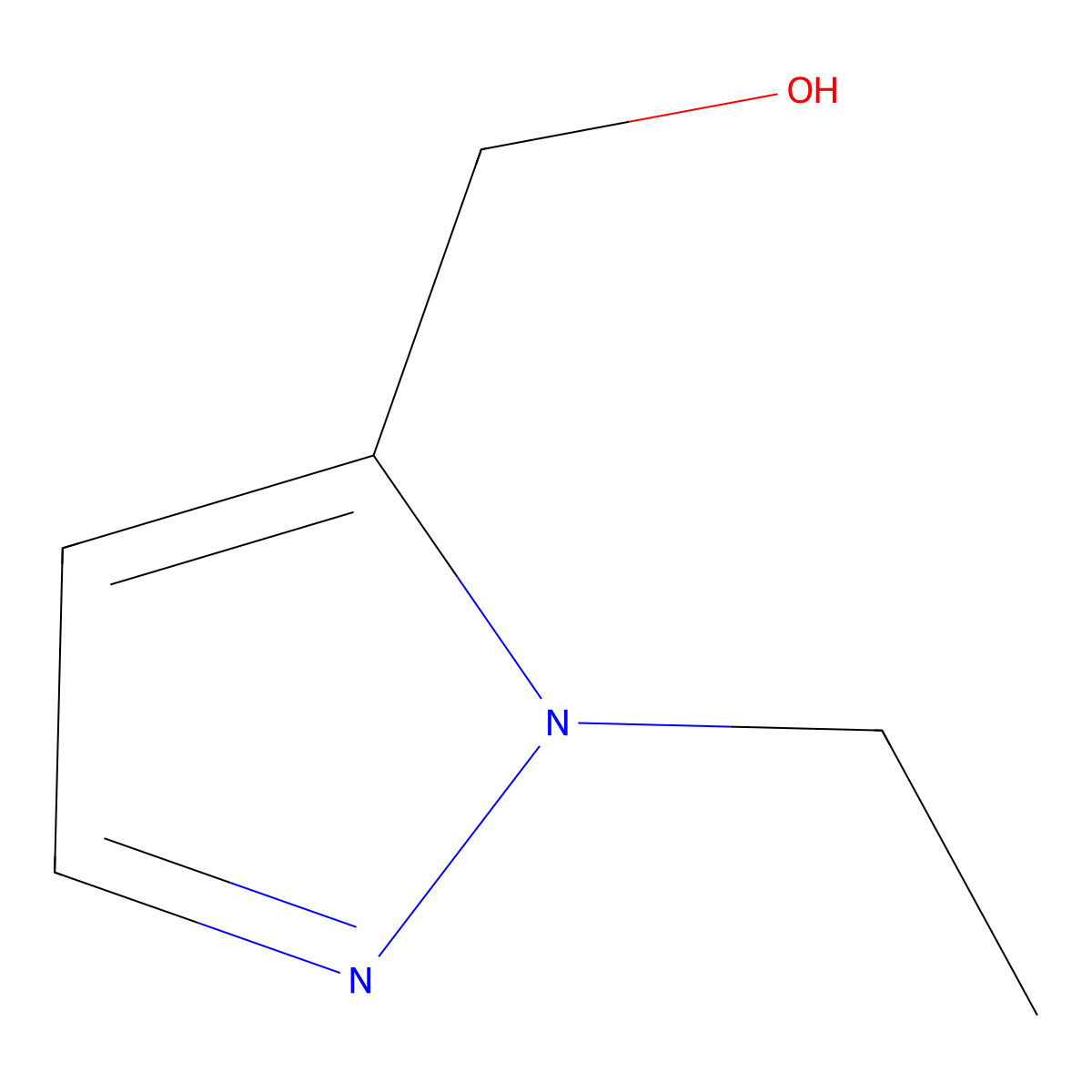 (1-ethyl-1H-pyrazol-5-yl)methanol molecular structure, CAS 1007488-29-0