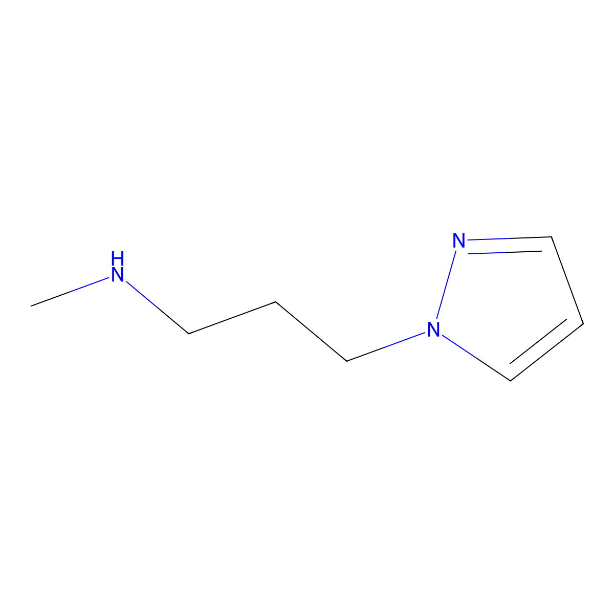 N-Methyl-3-(1H-pyrazol-1-yl)propan-1-amine molecular structure, CAS 1007488-78-9