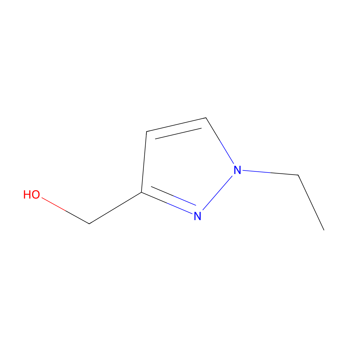 (1-ethyl-1H-pyrazol-3-yl)methanol molecular structure, CAS 1007489-05-5