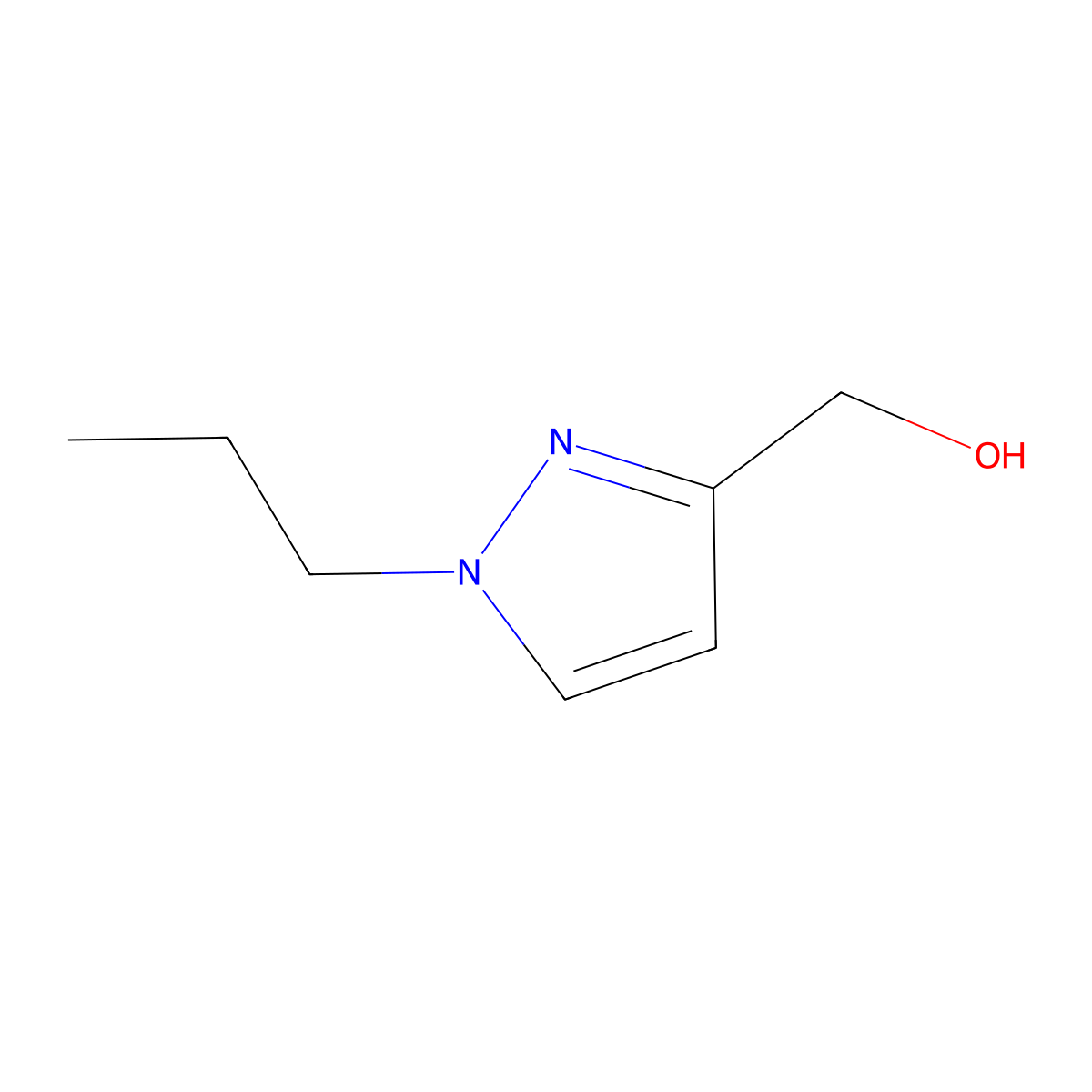 (1-propyl-1H-pyrazol-3-yl)methanol molecular structure, CAS 1007489-19-1