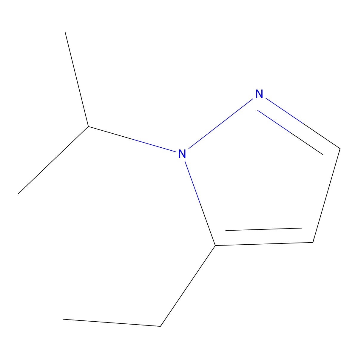 5-ethyl-1-(propan-2-yl)-1H-pyrazole molecular structure, CAS 1007489-53-3