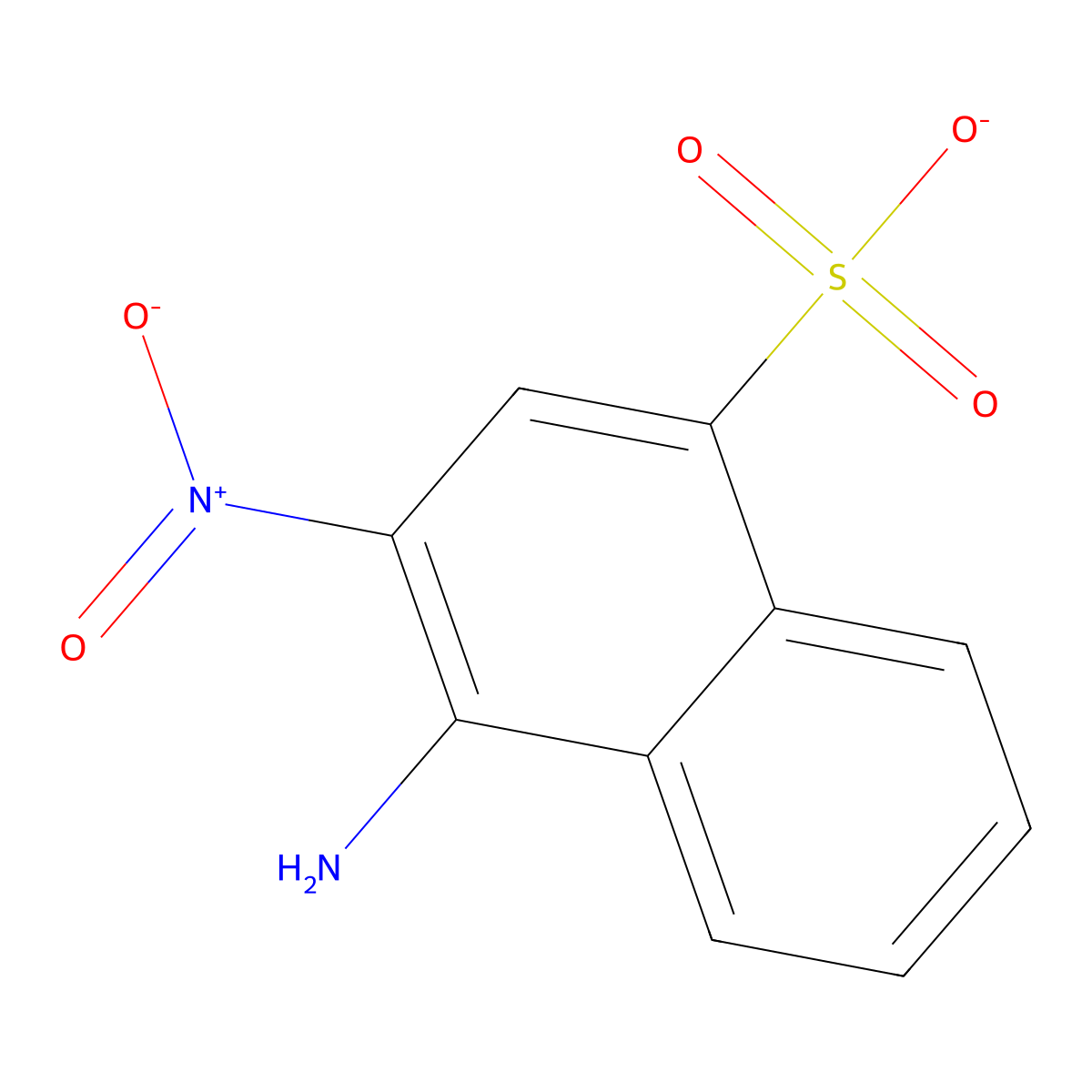 4-Amino-3-nitronaphthalene-1-sulfonate molecular structure, CAS 1007495-31-9