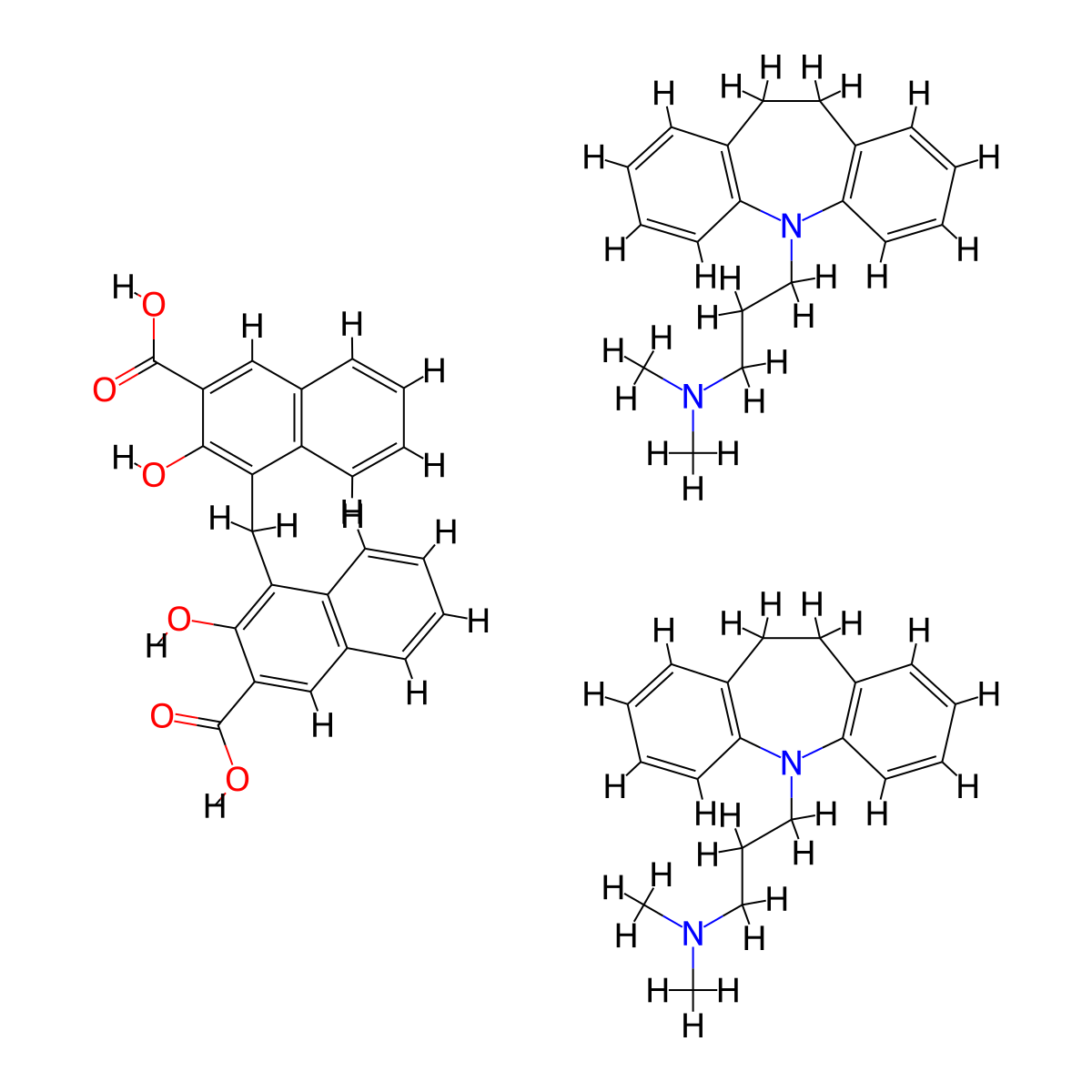 Imipramine Pamoate molecular structure, CAS 10075-24-8