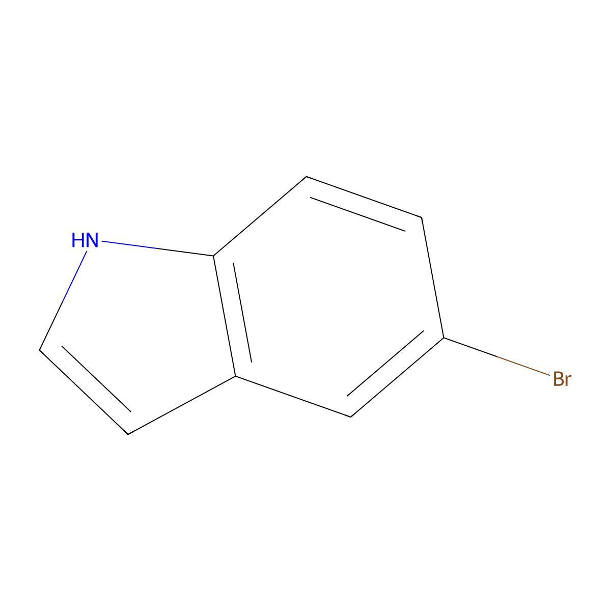 5-Bromoindole molecular structure, CAS 10075-50-0
