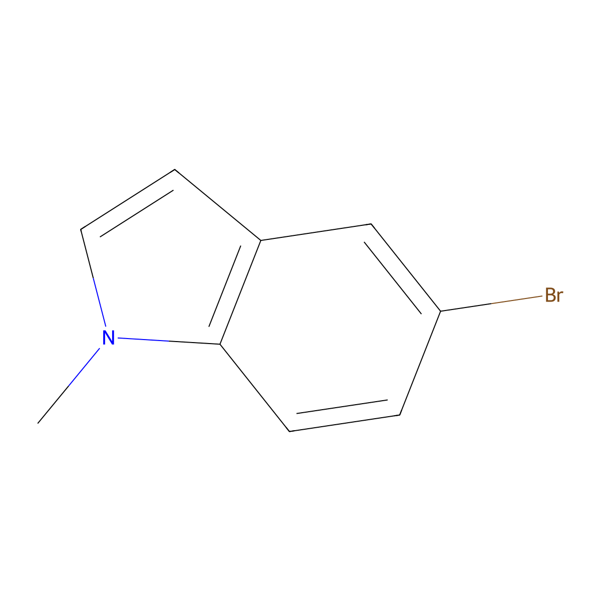 5-Bromo-1-methyl-1H-indole molecular structure, CAS 10075-52-2