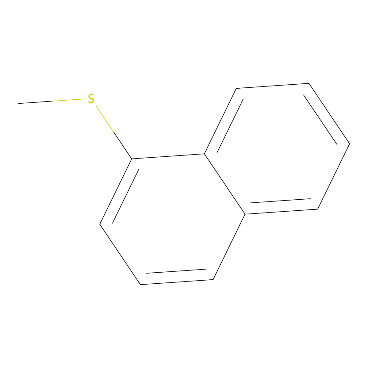 Naphthalene, 1-(methylthio)- molecular structure, CAS 10075-72-6