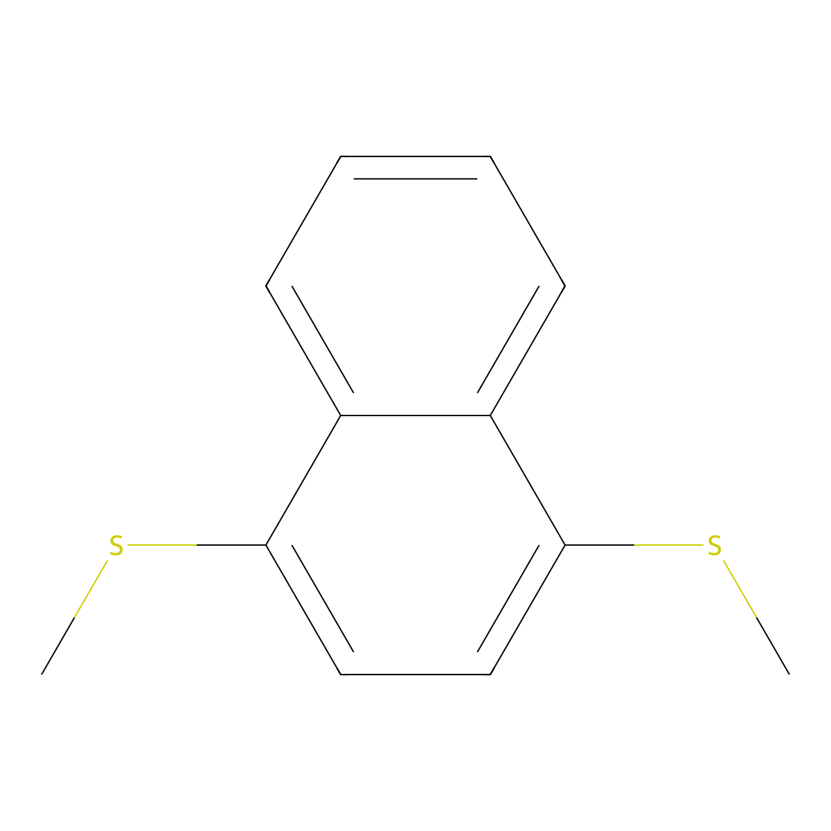 Naphthalene, 1,4-bis(methylthio)- molecular structure, CAS 10075-73-7