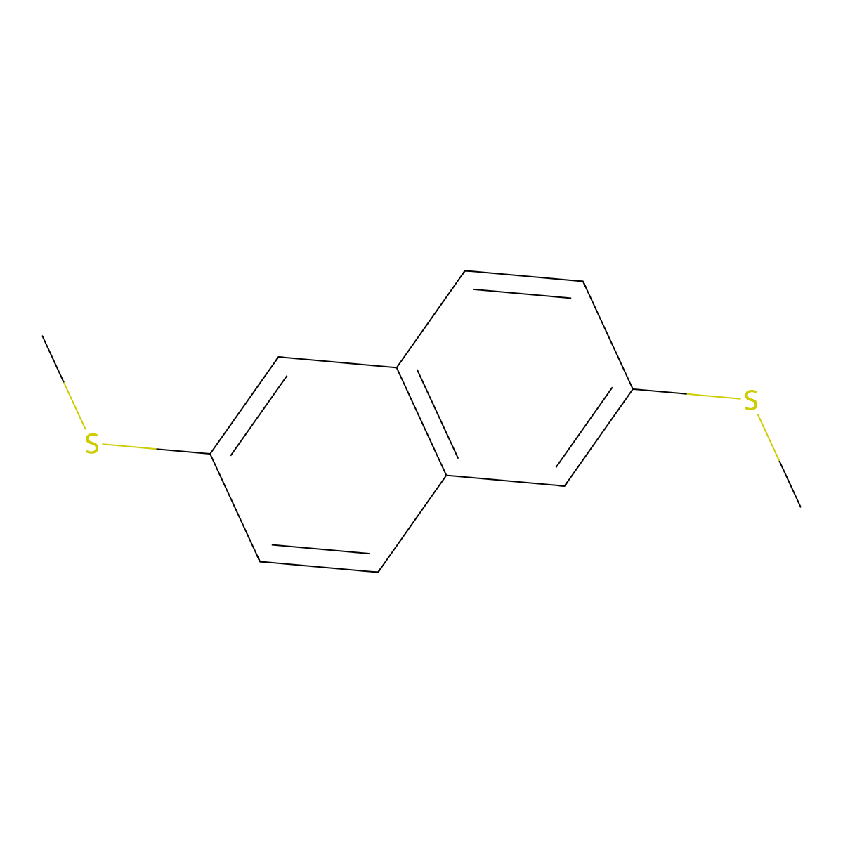 Naphthalene, 2,6-bis(methylthio)- molecular structure, CAS 10075-77-1