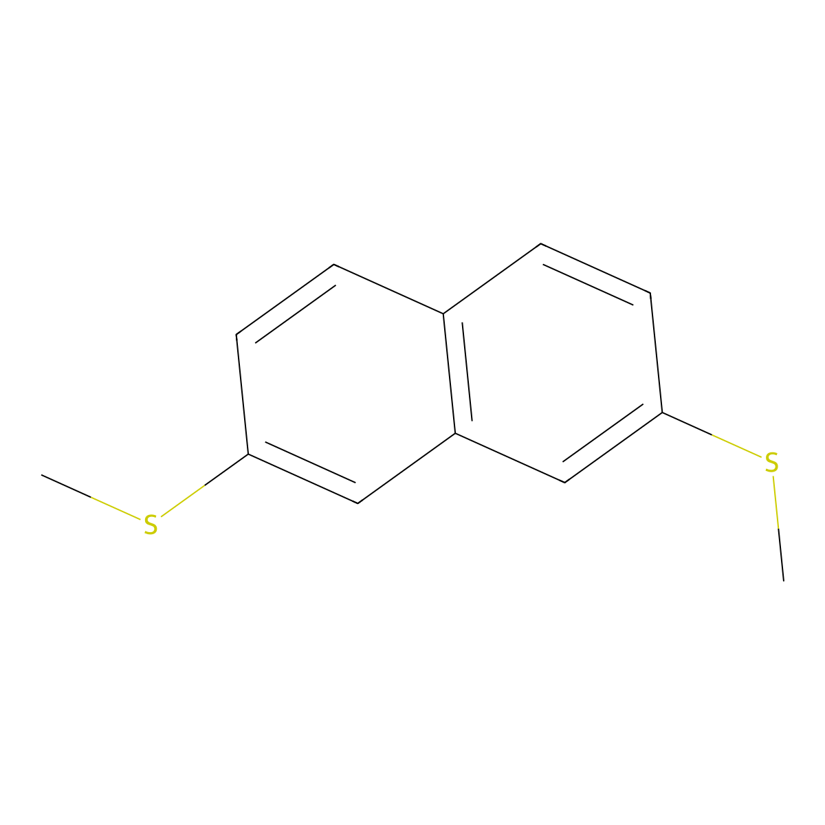 2,7-Bis(methylsulfanyl)naphthalene molecular structure, CAS 10075-78-2