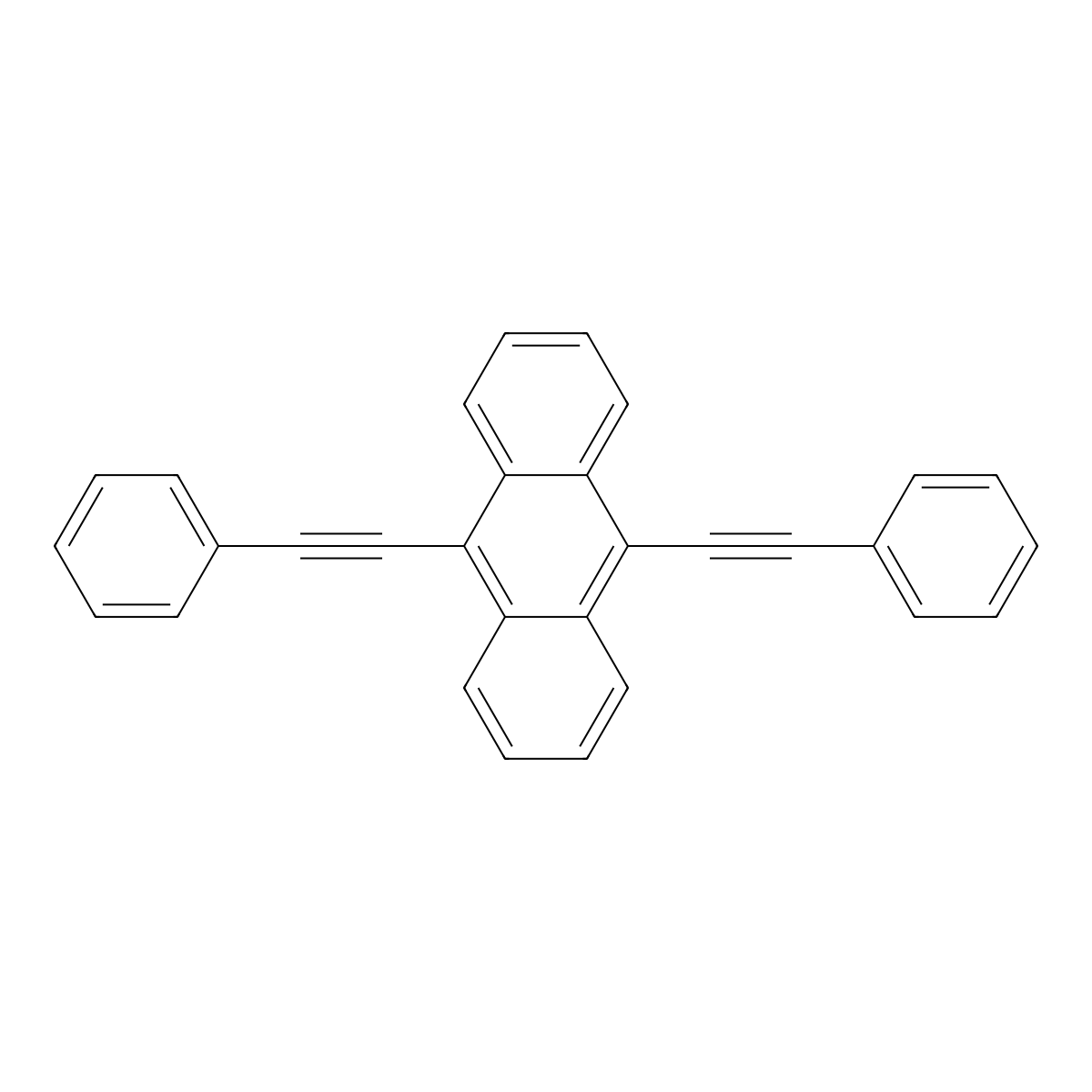 9,10-Bis(phenylethynyl)anthracene molecular structure, CAS 10075-85-1