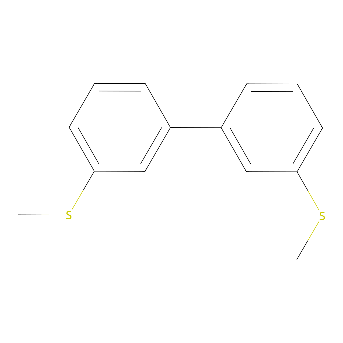 3,3'-Di(methylthio)biphenyl molecular structure, CAS 10075-91-9
