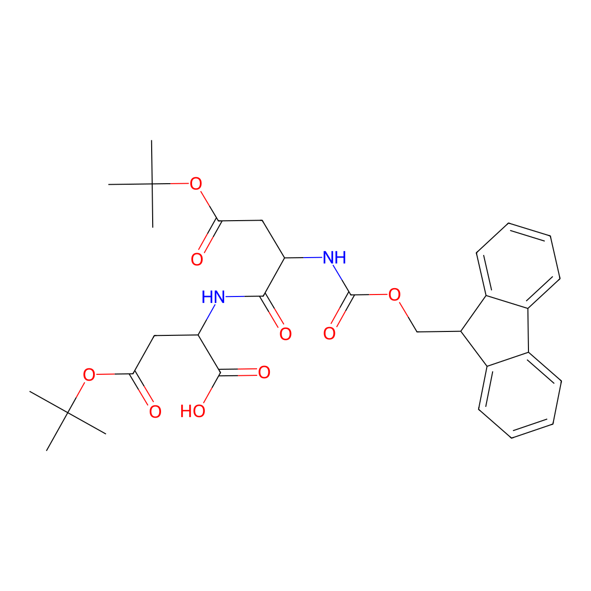 Fmoc-Asp(OtBu)-Asp(OtBu)-OH molecular structure, CAS 100750-02-5