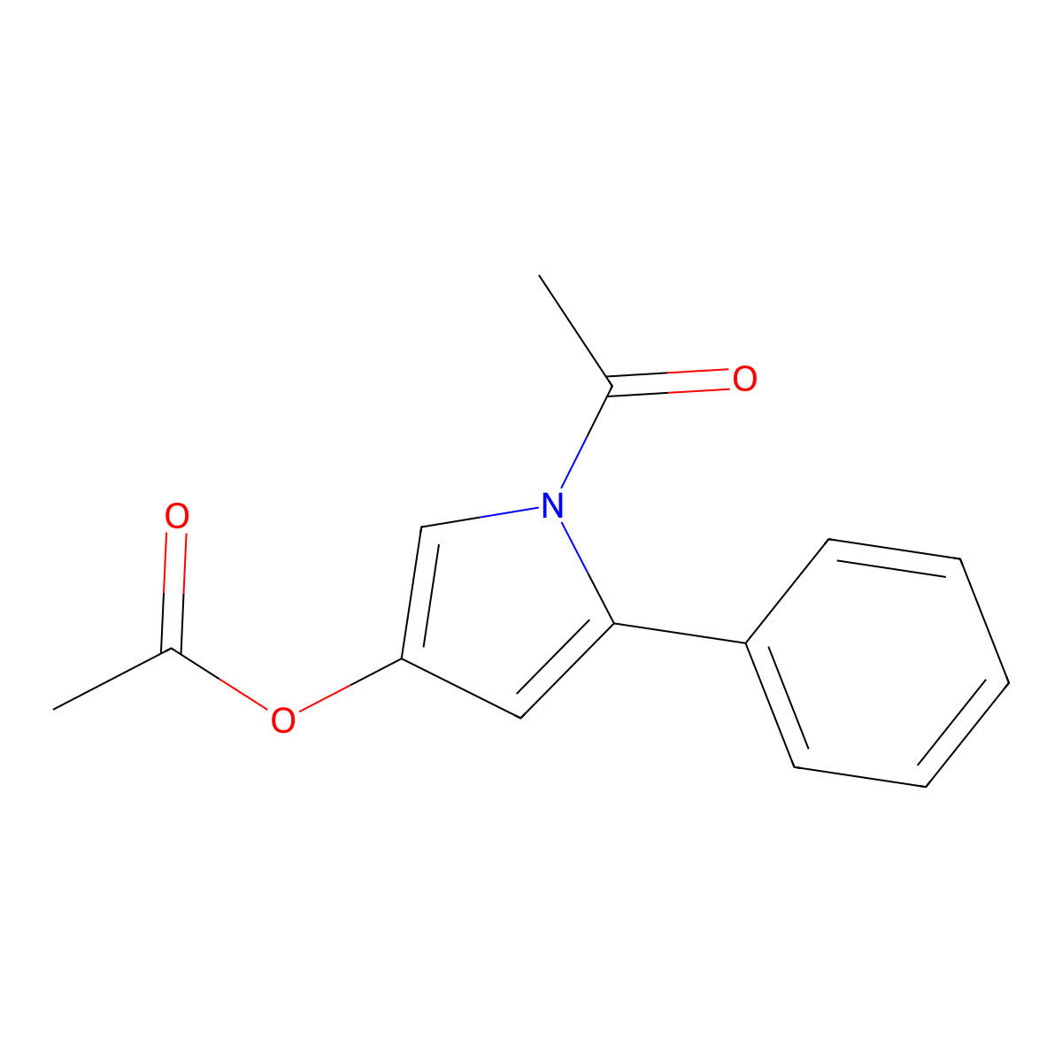 N-Acetyl-3-acetoxy-5-phenylpyrrole molecular structure, CAS 100750-39-8