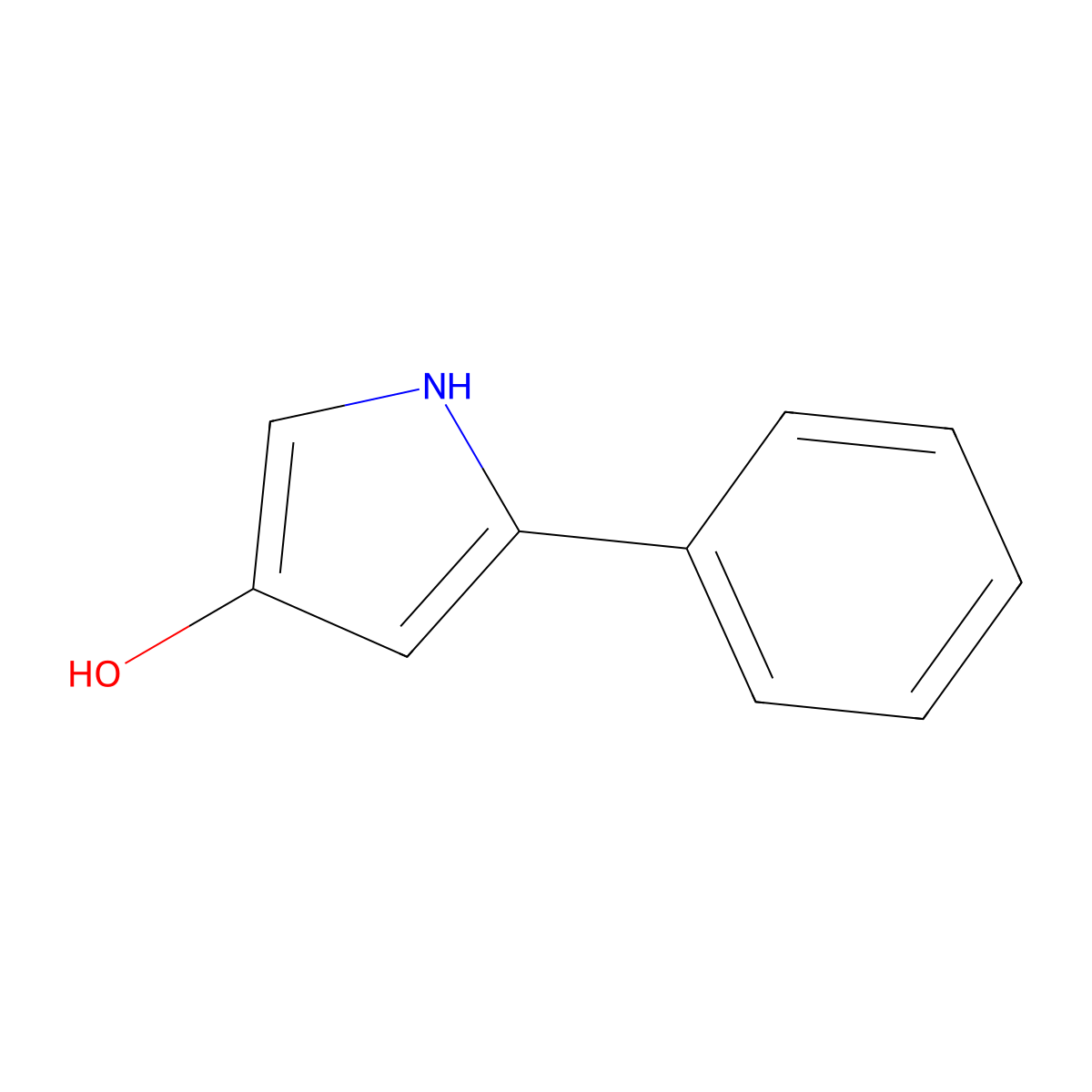 3-Hydroxy-5-phenylpyrrole molecular structure, CAS 100750-40-1