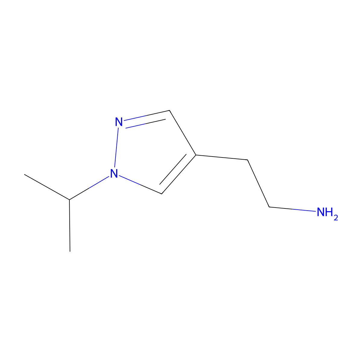 2-[1-(propan-2-yl)-1H-pyrazol-4-yl]ethan-1-amine molecular structure, CAS 1007502-85-3