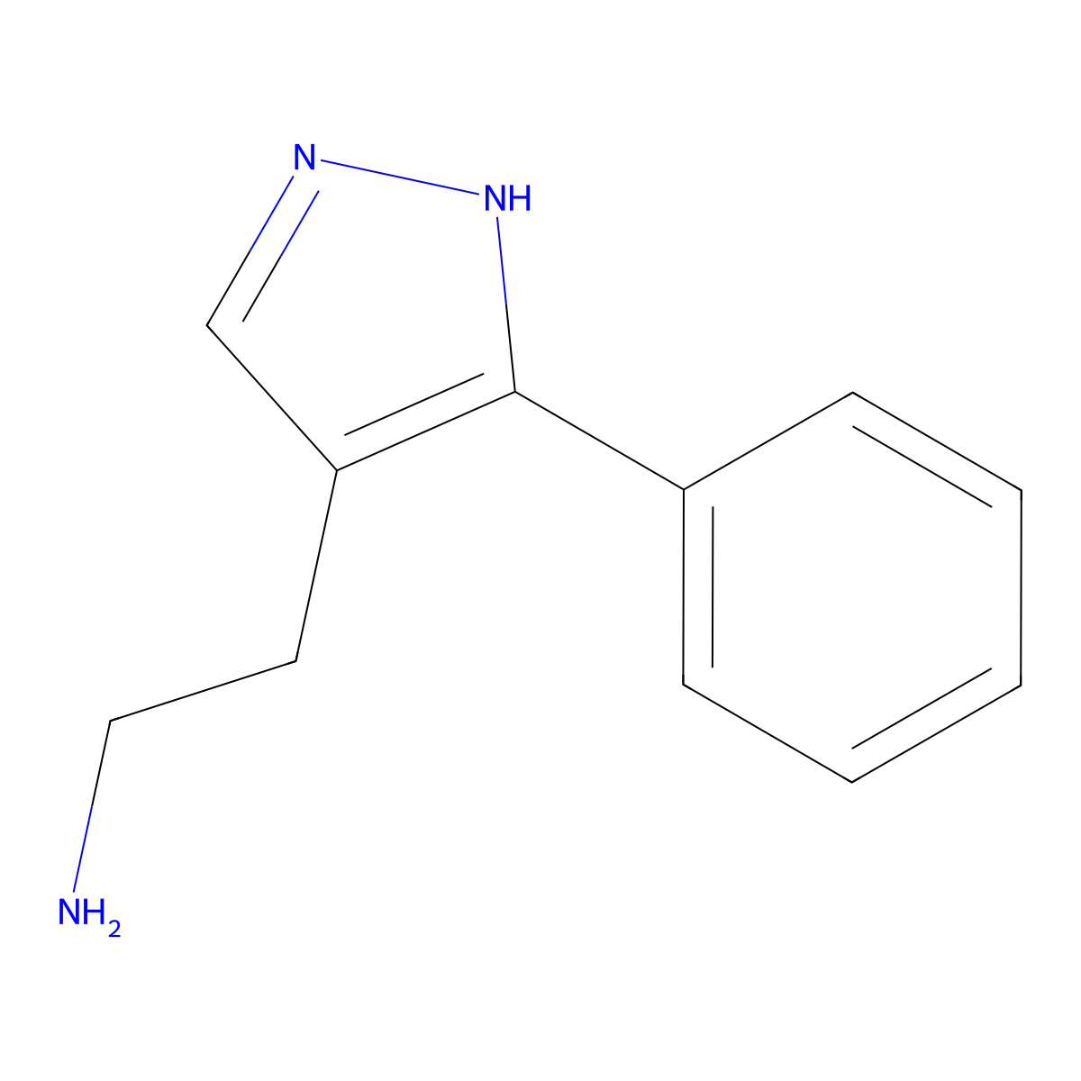 2-(3-phenyl-1H-pyrazol-4-yl)ethan-1-amine molecular structure, CAS 1007503-05-0