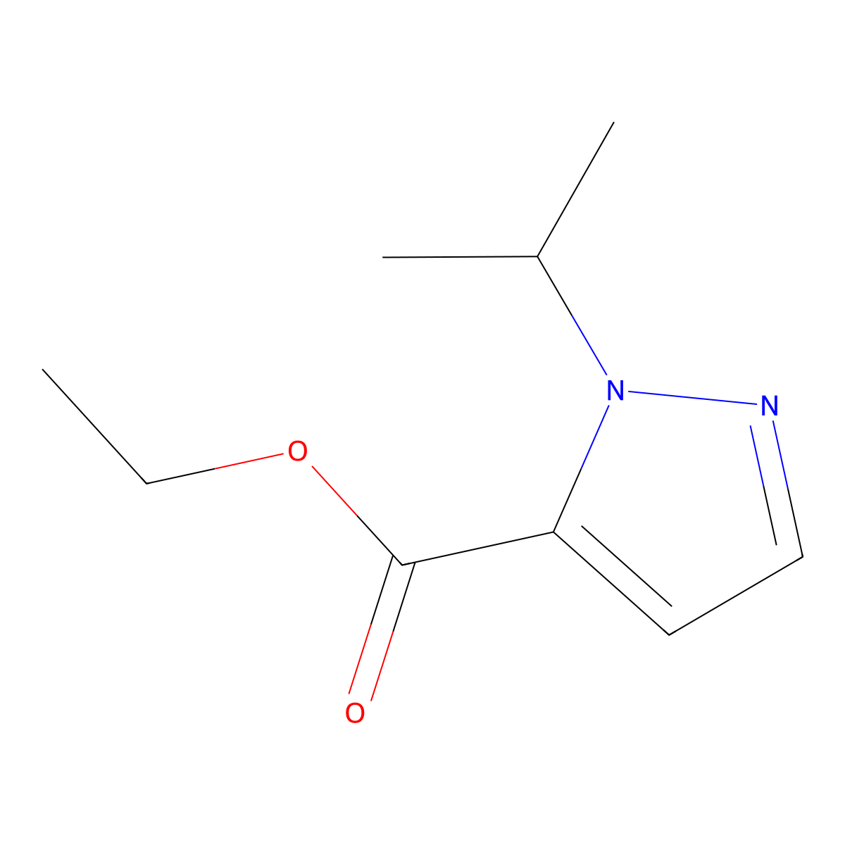 Ethyl 1-(1-methylethyl)-1H-pyrazole-5-carboxylate molecular structure, CAS 1007504-99-5