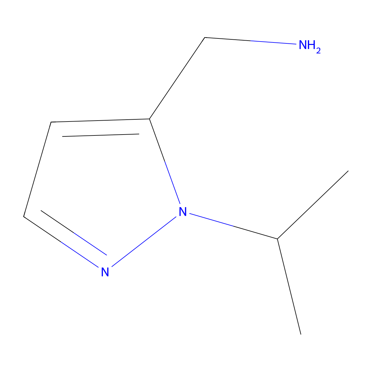 [1-(propan-2-yl)-1H-pyrazol-5-yl]methanamine molecular structure, CAS 1007505-19-2