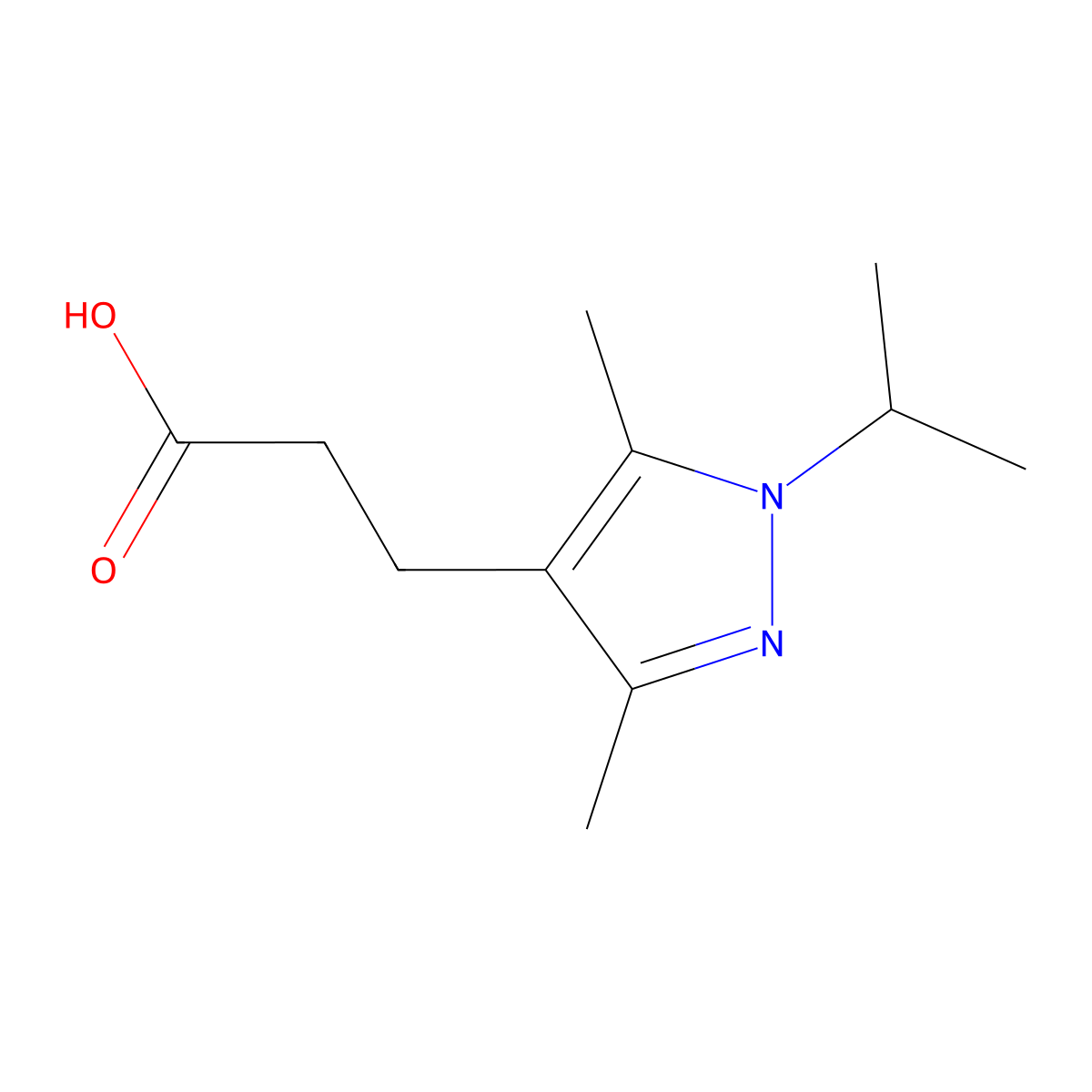 3-(1-Isopropyl-3,5-dimethyl-1h-pyrazol-4-yl)propanoic acid molecular structure, CAS 1007505-48-7