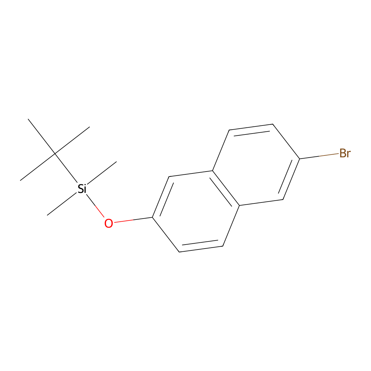 2-Bromo-6-[[(1,1-dimethylethyl)dimethylsilyl]oxy]naphthalene molecular structure, CAS 100751-65-3