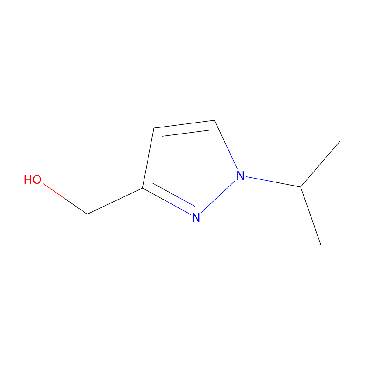 (1-(propan-2-yl)-1H-pyrazol-3-yl)methanol molecular structure, CAS 1007513-29-2