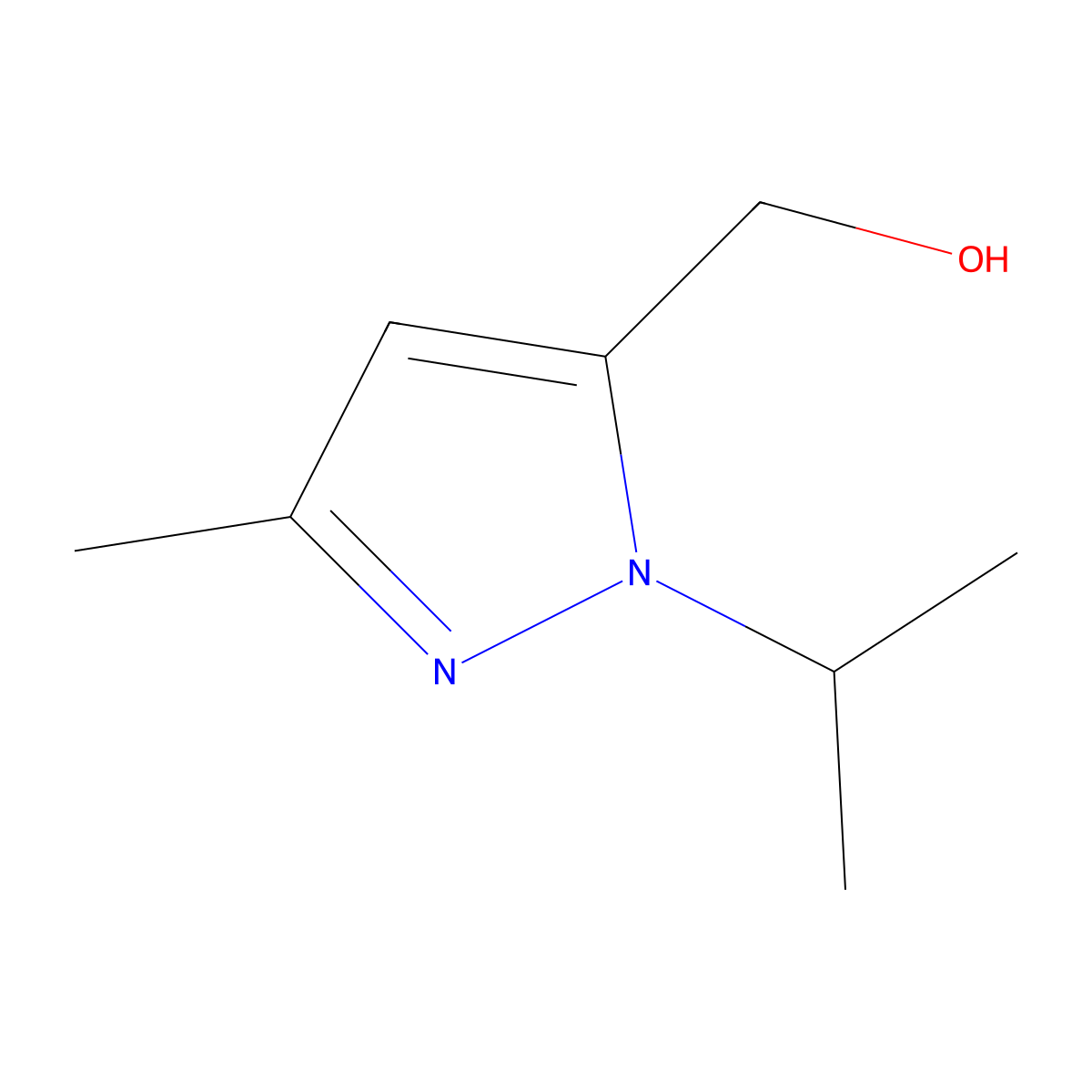 [3-methyl-1-(propan-2-yl)-1H-pyrazol-5-yl]methanol molecular structure, CAS 1007514-35-3