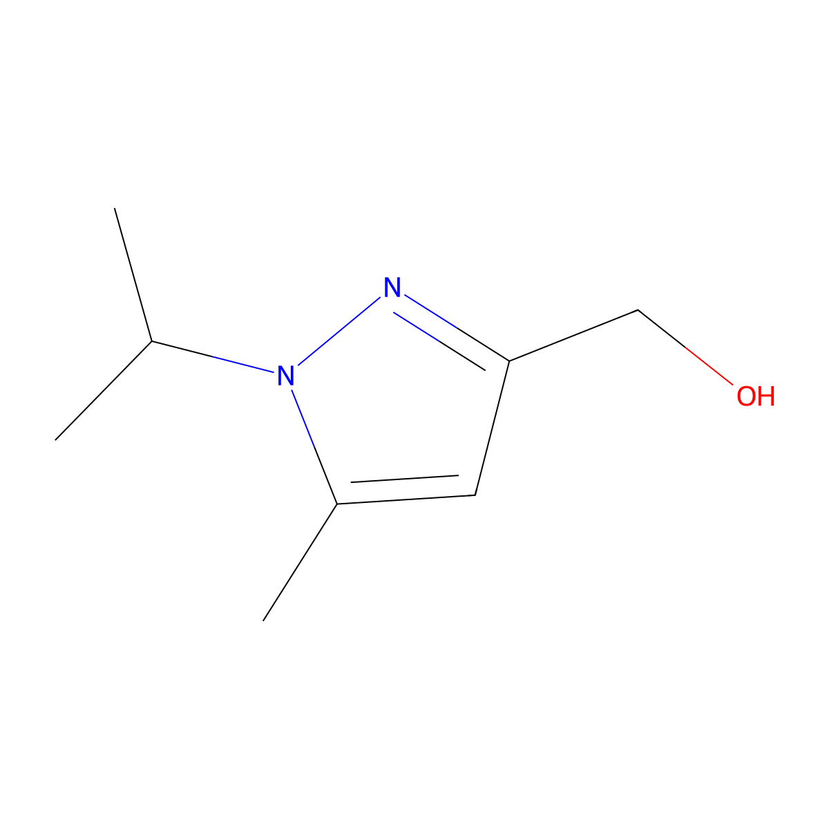 [5-methyl-1-(propan-2-yl)-1H-pyrazol-3-yl]methanol molecular structure, CAS 1007514-87-5