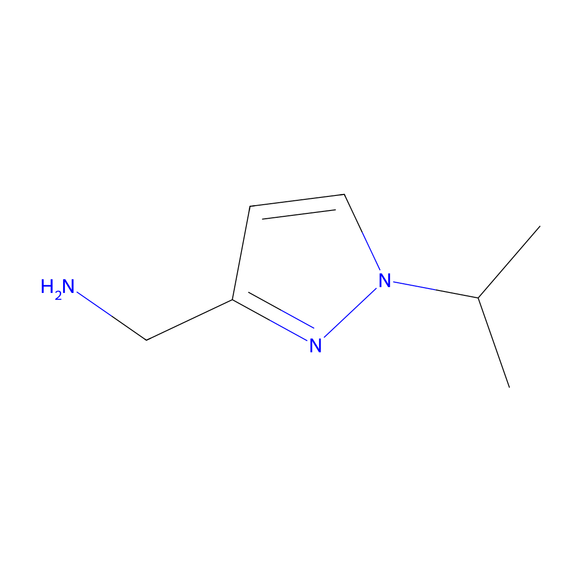[1-(propan-2-yl)-1H-pyrazol-3-yl]methanamine molecular structure, CAS 1007515-32-3