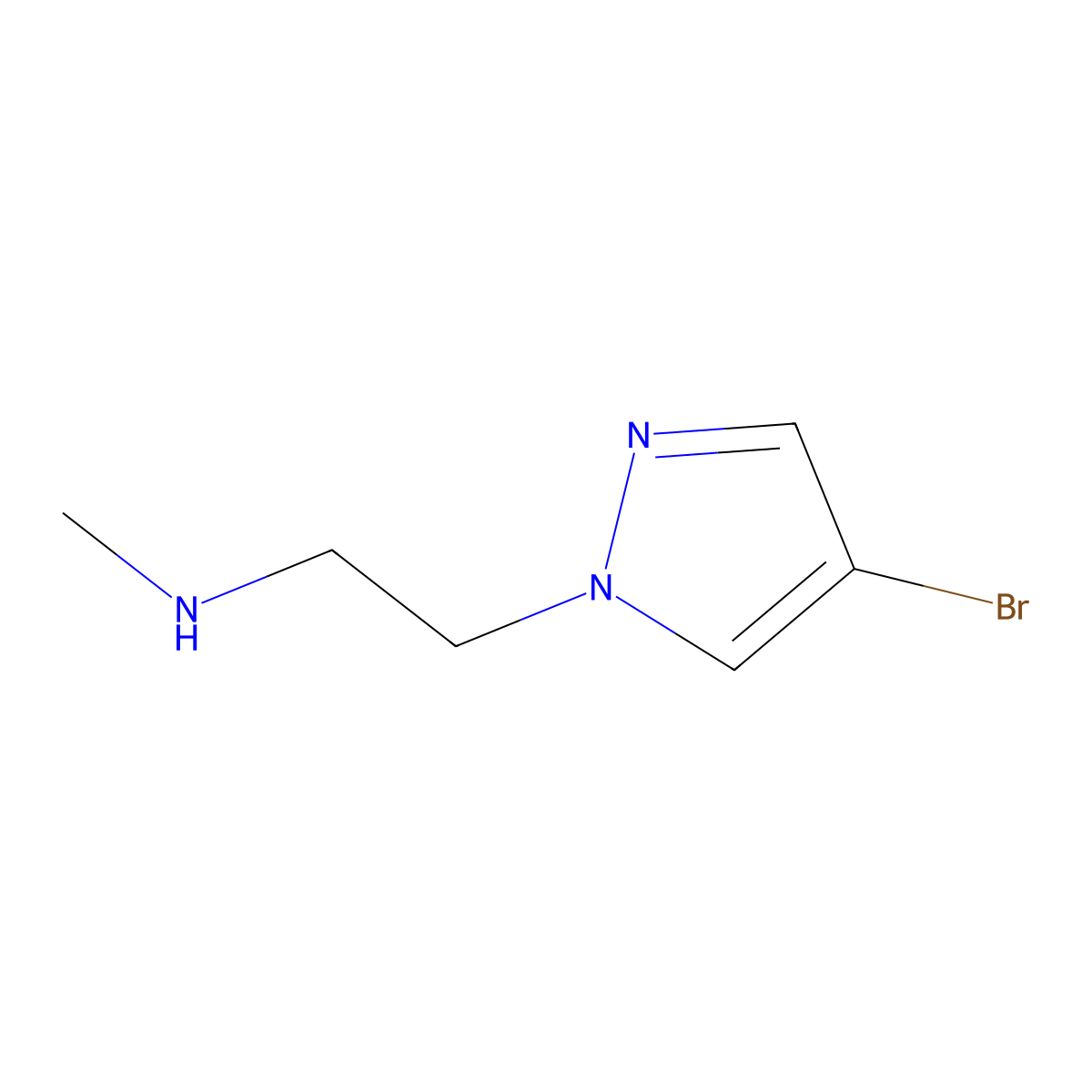 [2-(4-bromo-1H-pyrazol-1-yl)ethyl](methyl)amine molecular structure, CAS 1007517-39-6