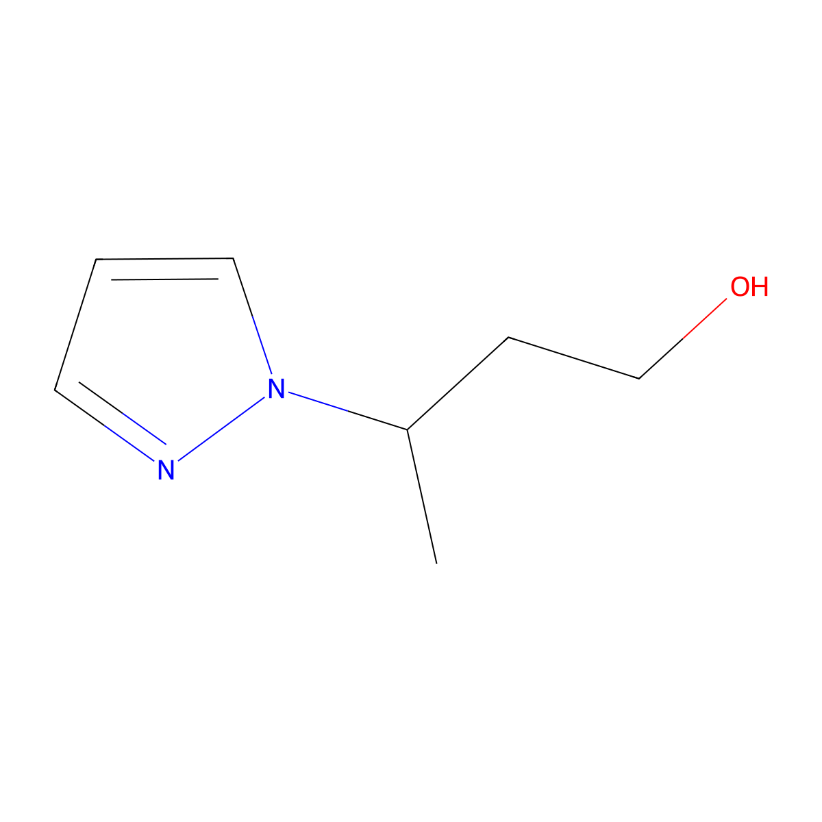 3-(1H-pyrazol-1-yl)butan-1-ol molecular structure, CAS 1007517-63-6