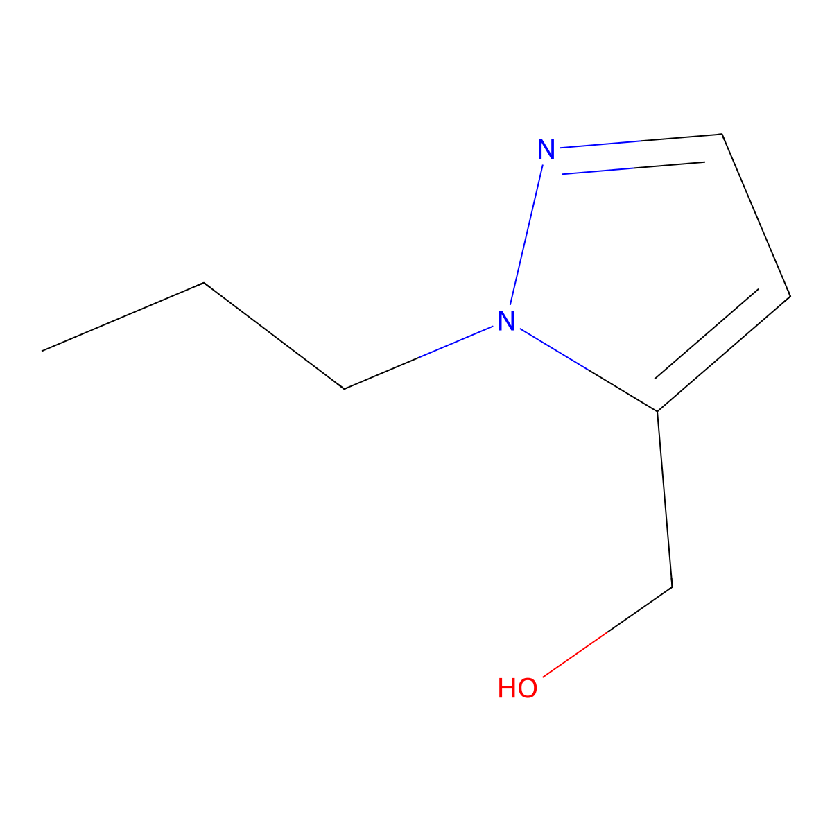 1-Propyl-1H-pyrazole-5-methanol molecular structure, CAS 1007517-79-4