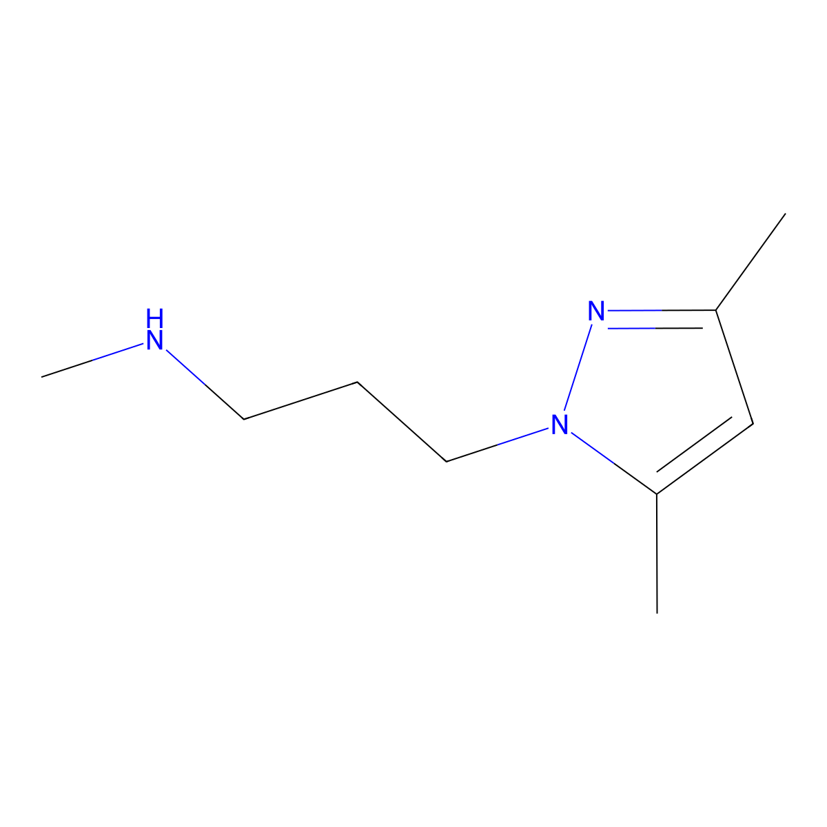 3-(3,5-Dimethyl-1H-pyrazol-1-yl)-N-methylpropan-1-amine molecular structure, CAS 1007517-99-8