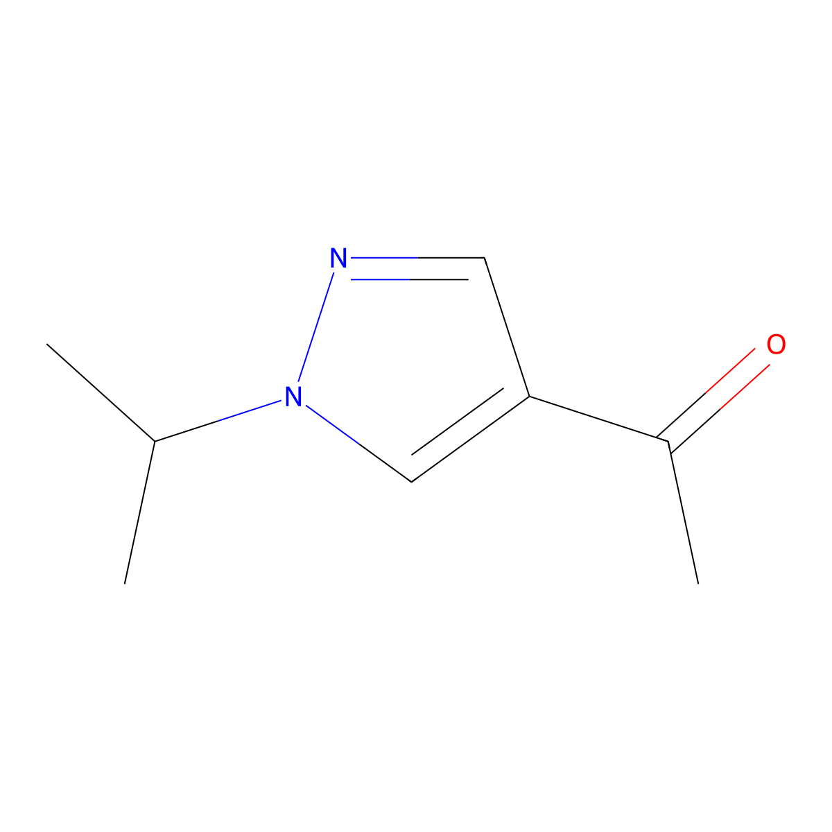 1-(1-(propan-2-yl)-1H-pyrazol-4-yl)ethan-1-one molecular structure, CAS 1007518-31-1