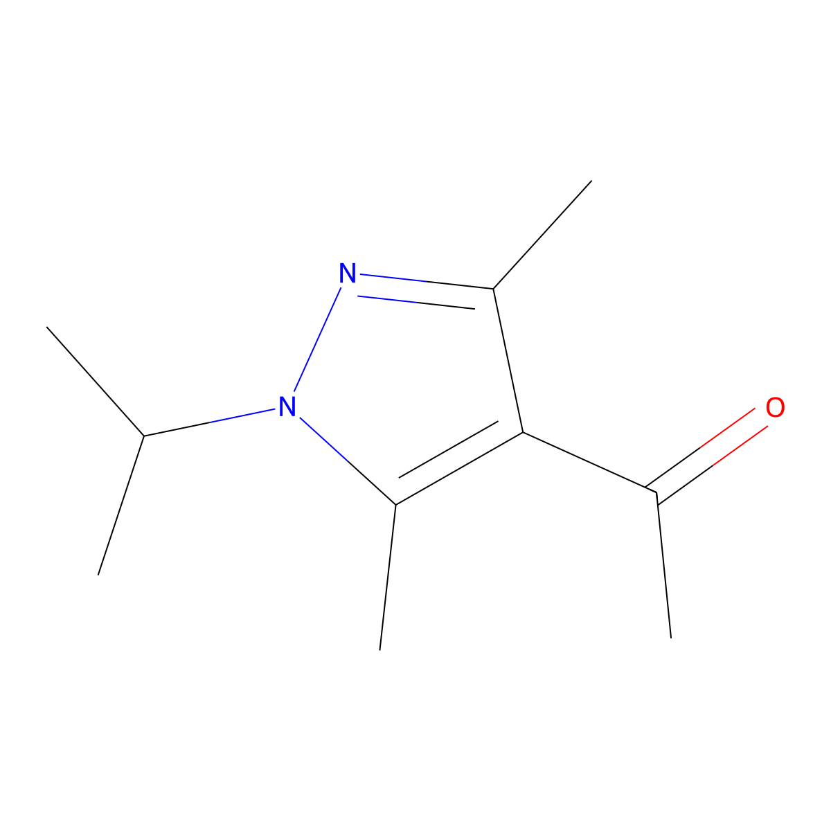 1-[3,5-dimethyl-1-(propan-2-yl)-1H-pyrazol-4-yl]ethan-1-one molecular structure, CAS 1007518-42-4