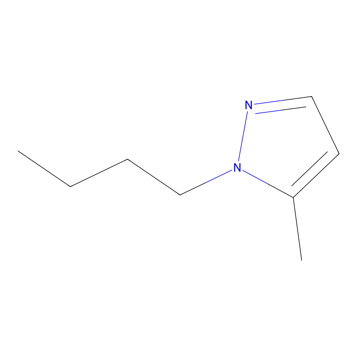 1-butyl-5-methyl-1H-pyrazole molecular structure, CAS 1007518-48-0