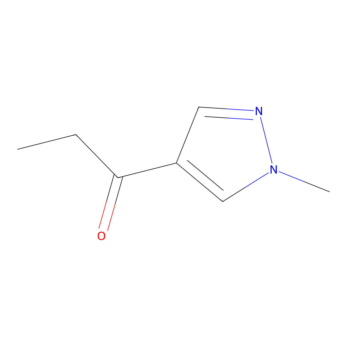 1-(1-methyl-1H-pyrazol-4-yl)propan-1-one molecular structure, CAS 1007518-49-1